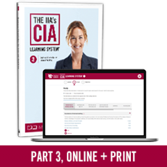 IIA CIA Learning System Version 7.0: Self-Study Part 3 (Online + Print)